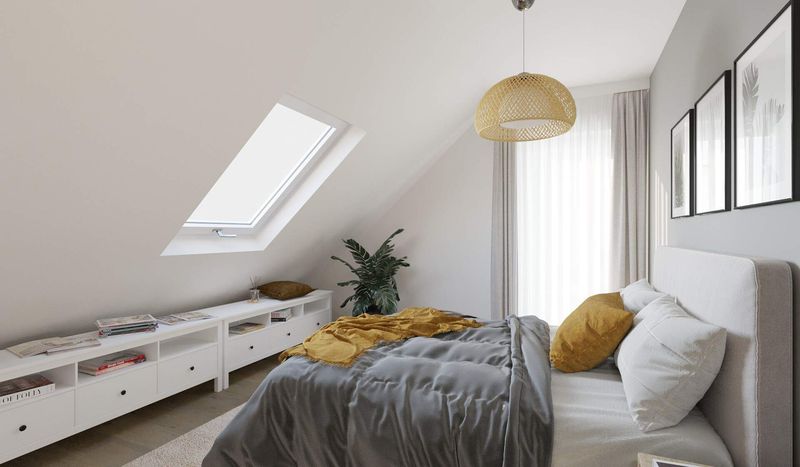 Helle Ferienwohnung im Dachgeschoss mit Balkon und Tiefgaragenstellplatz